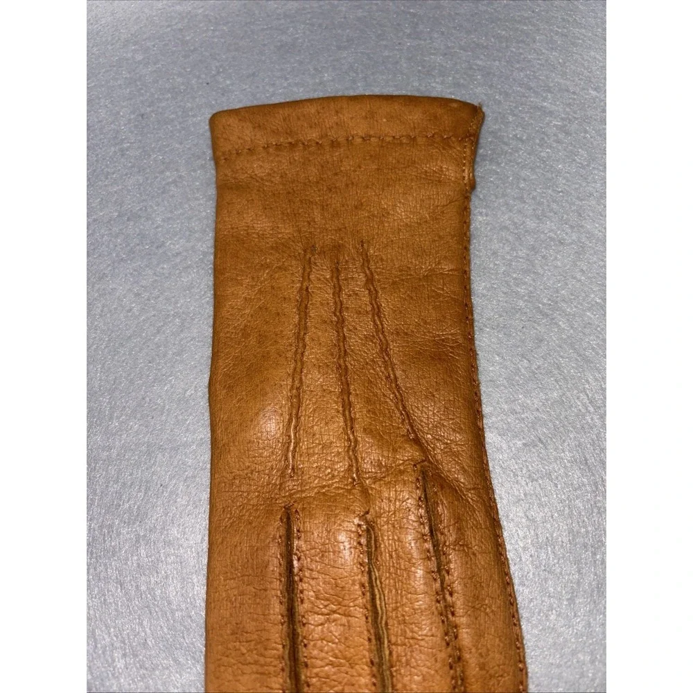 Vintage ARIS Leather Gloves Cashmere Lined Brown NWOT‎ Made In Hungary Women's 7